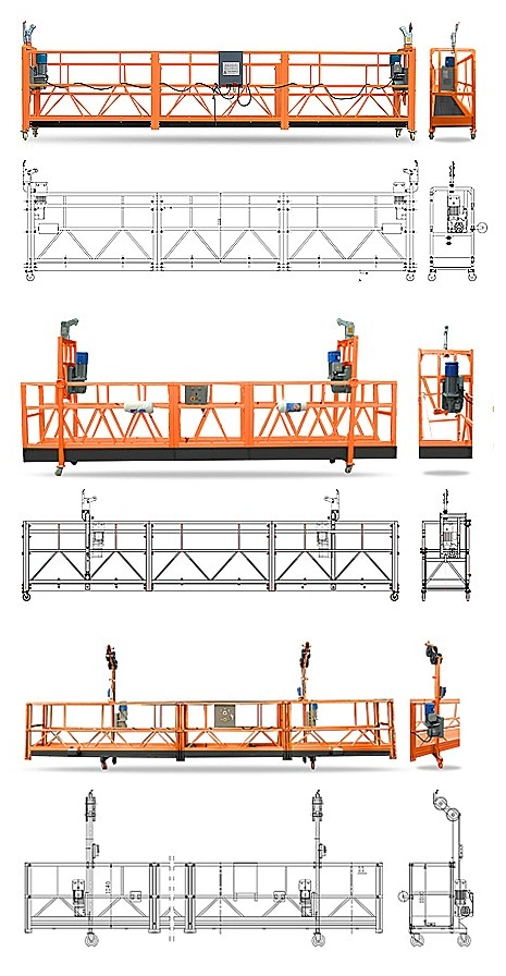 Rigid Zlp800 Suspended Platform for Installation of Curtain Walls