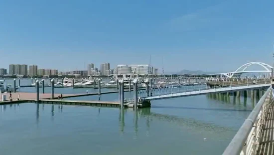 Diseño de plataforma o puente de muelle flotante de pontón deportivo